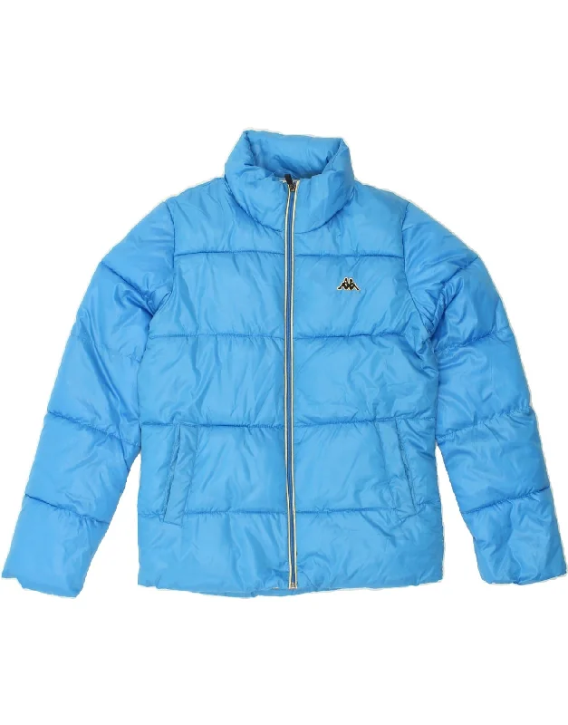 KAPPA Mens Padded Jacket UK 38 Medium Blue Polyester