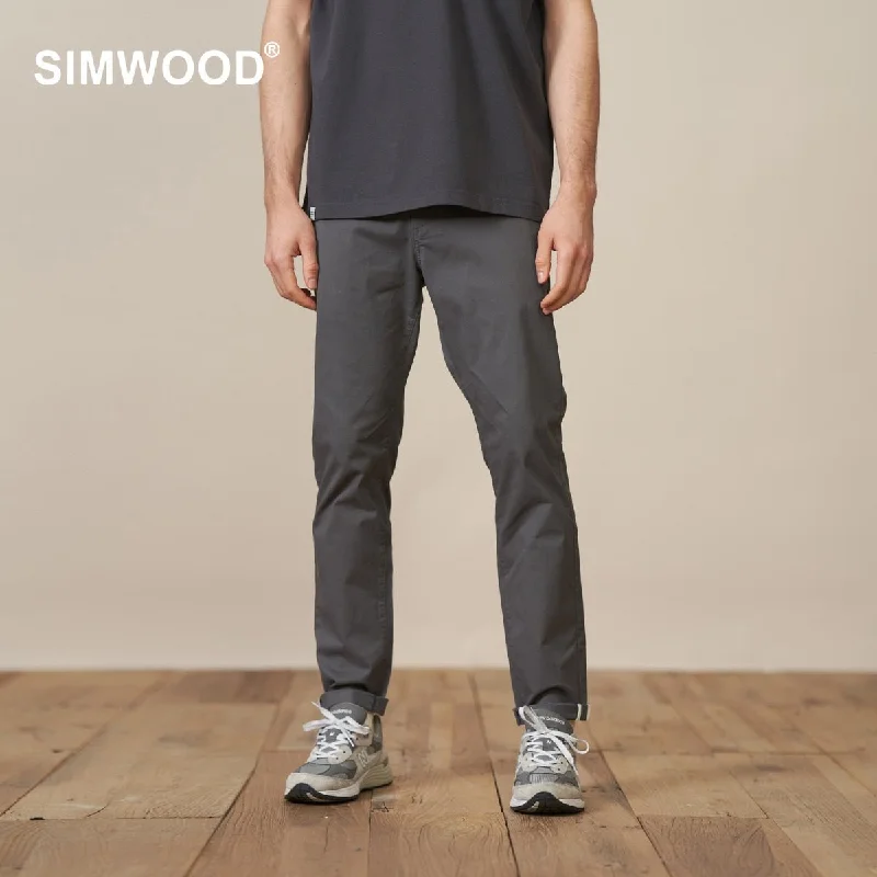 Tapered Pants Men Basic Chinos