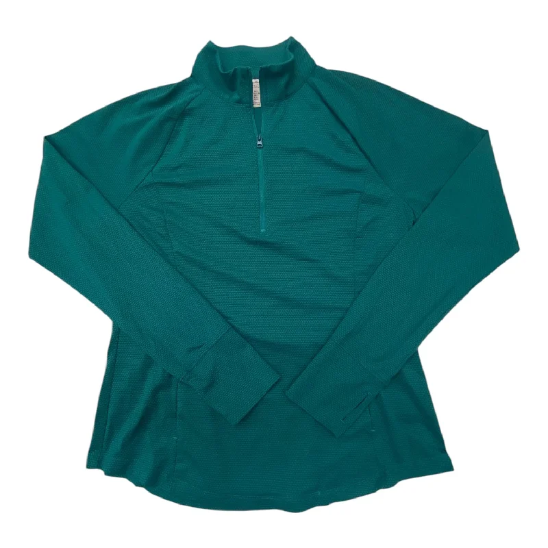 Athletic Top Long Sleeve Collar By Tommy Bahama In Teal, Size: L