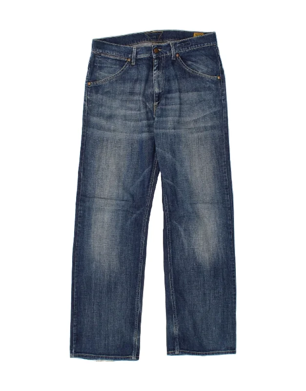 MELTIN' POT Mens Straight Jeans W34 L31 Blue Cotton