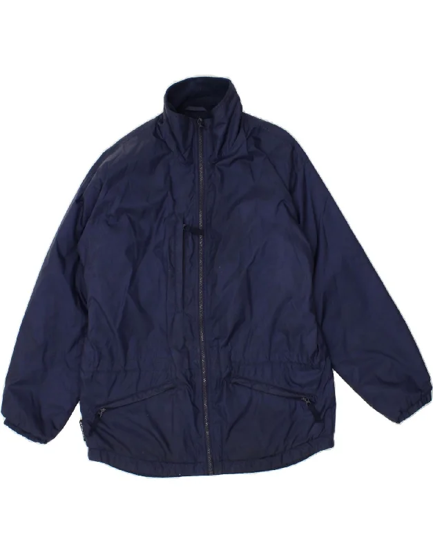 COLUMBIA Mens Windbreaker Jacket UK 36 Small Navy Blue Polyester