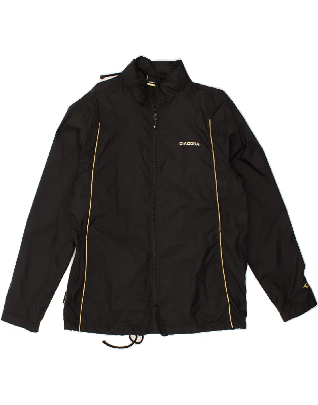 DIADORA Mens Rain Jacket UK 38 Medium Black Nylon