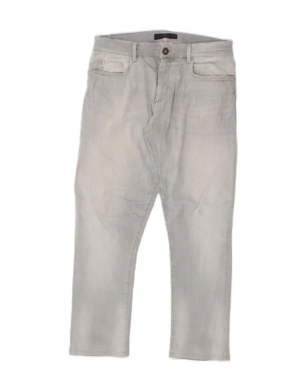 TRUSSARDI Mens Straight Jeans W35 L28  Grey