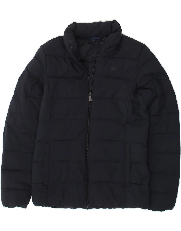 KAPPA Mens Padded Jacket UK 36 Small Navy Blue Polyester