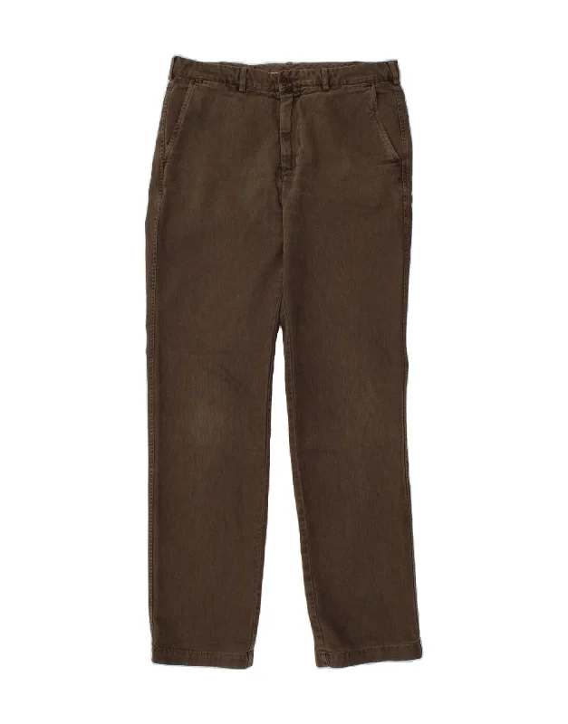 HENRY COTTONS Mens Straight Chino Trousers IT 50 Large W34 L34 Brown