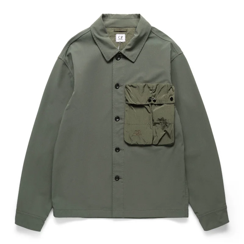 GD SHELL MIXED BUTTONED OVERSHIRT