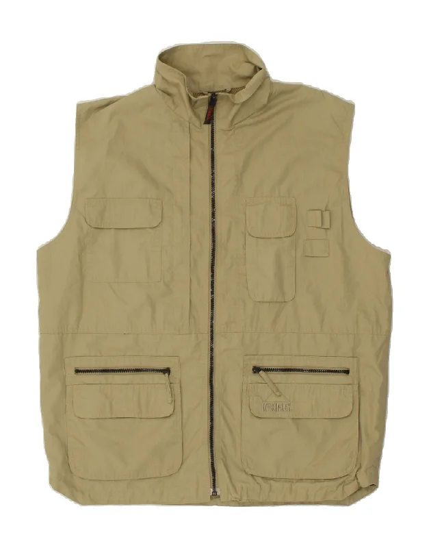 MCKINLEY Mens Utility Gilet UK 40 Large Khaki Polypeptide