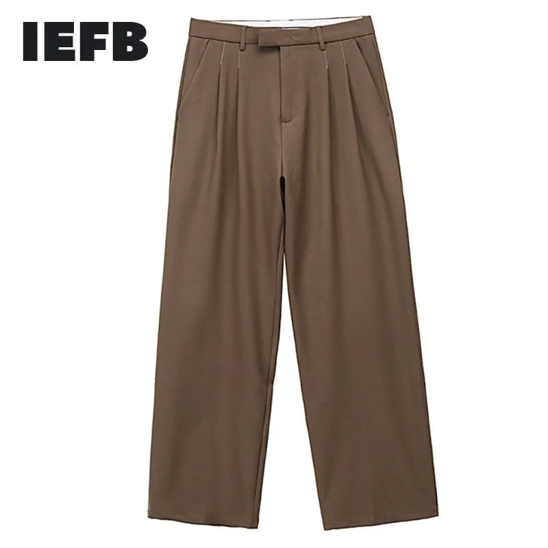 Mens All-match Straight Loose Wide Leg Pants