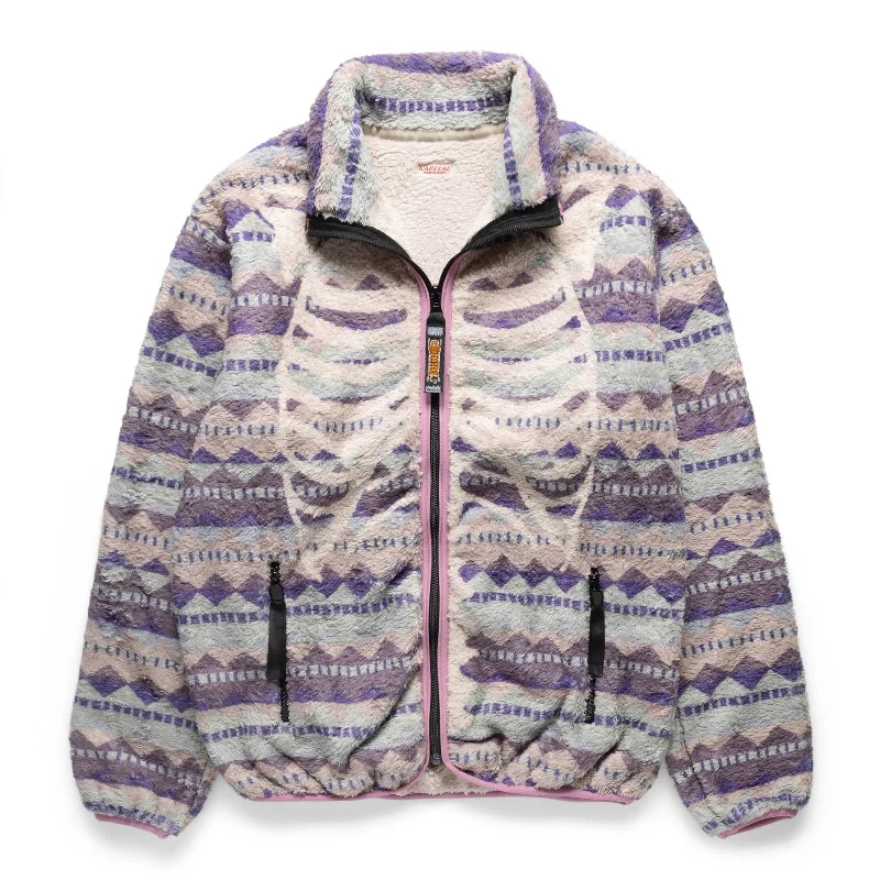 ASHLAND STRIPE & BONE FLEECE ZIP BLOUSON