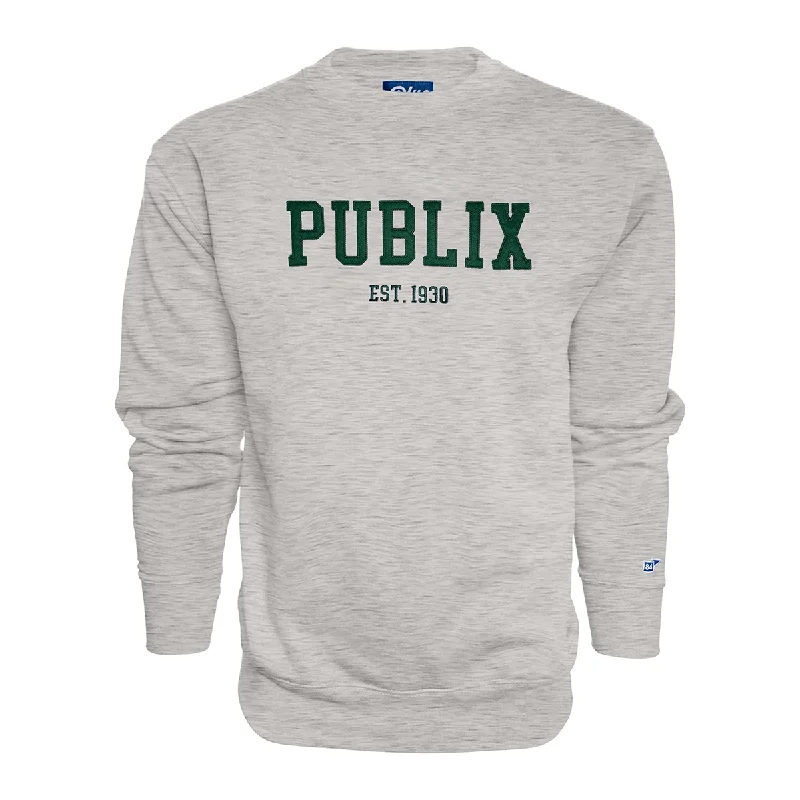 Publix EST. 1930 Blue 84 Crewneck - felt letter appliqué