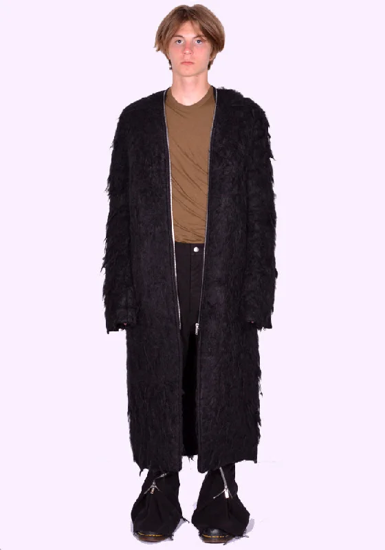 RICK OWENS MEN RU02D6960 WSH KLAUS COAT BLACK