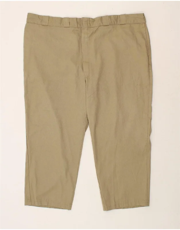 DICKIES Mens 874 Original Fit Straight Capri Trousers W52 L27 Beige