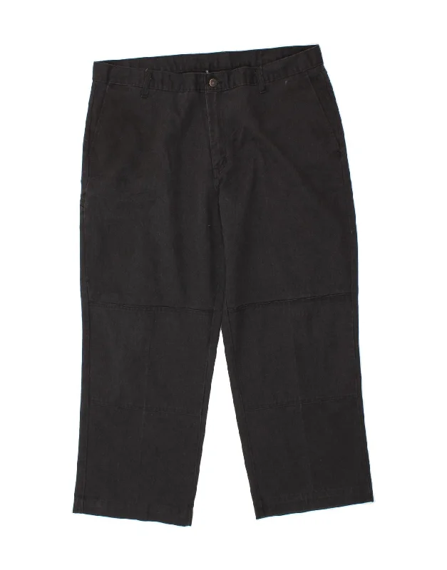 DICKIES Mens Straight Cargo Trousers W40 L27 Black Polyester