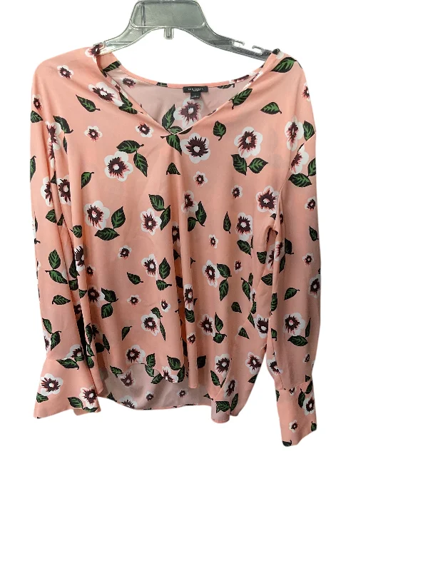 Top Long Sleeve By Ann Taylor In Pink, Size: L