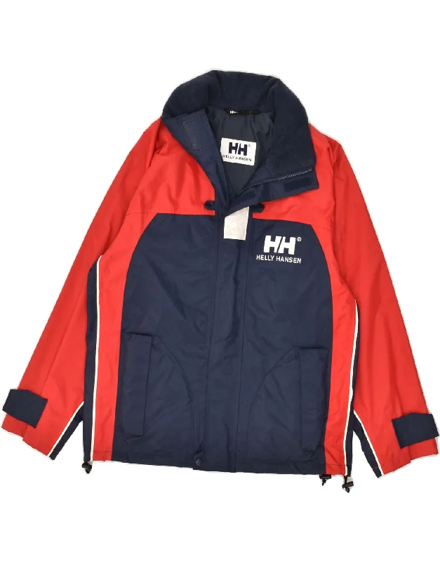 HELLY HANSEN Mens Windbreaker Jacket UK 34 XS Red Colourblock Nylon