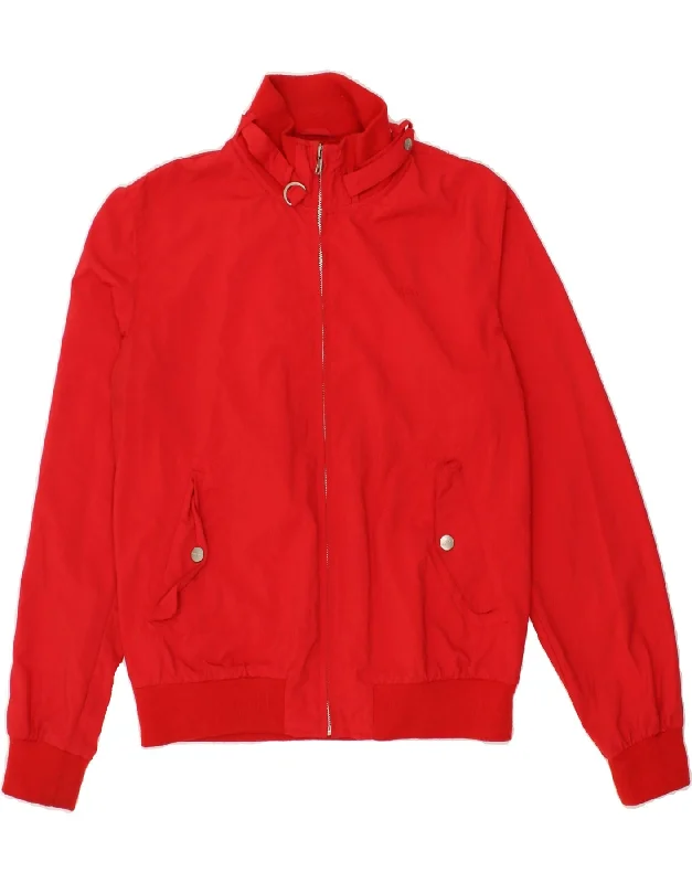 GAS Mens Bomber Jacket UK 40 Large Red Polyamide