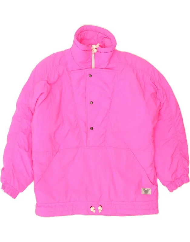 VINTAGE Mens Oversized Anorak Jacket UK 36 Small Pink Polyamide