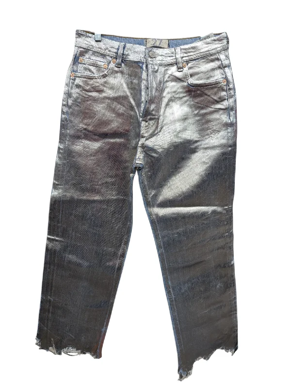 Jeans Straight By We The Free In Silver, Size: 4