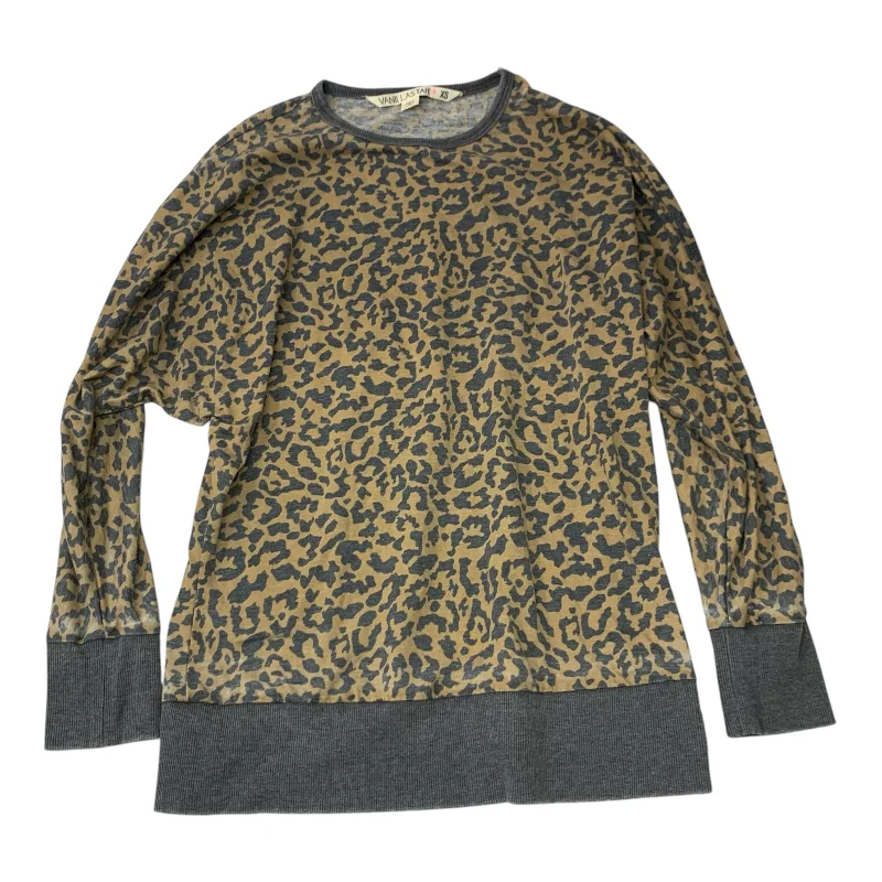 Top Long Sleeve By Vanilla Star In Animal Print, Size: Xs