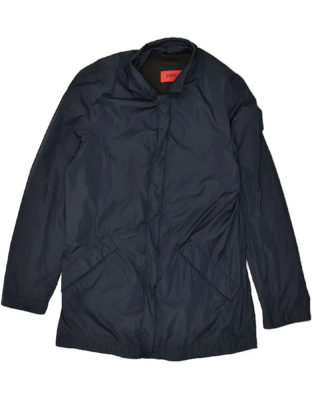 HUGO BOSS Mens Rain Jacket UK 36 Small Navy Blue