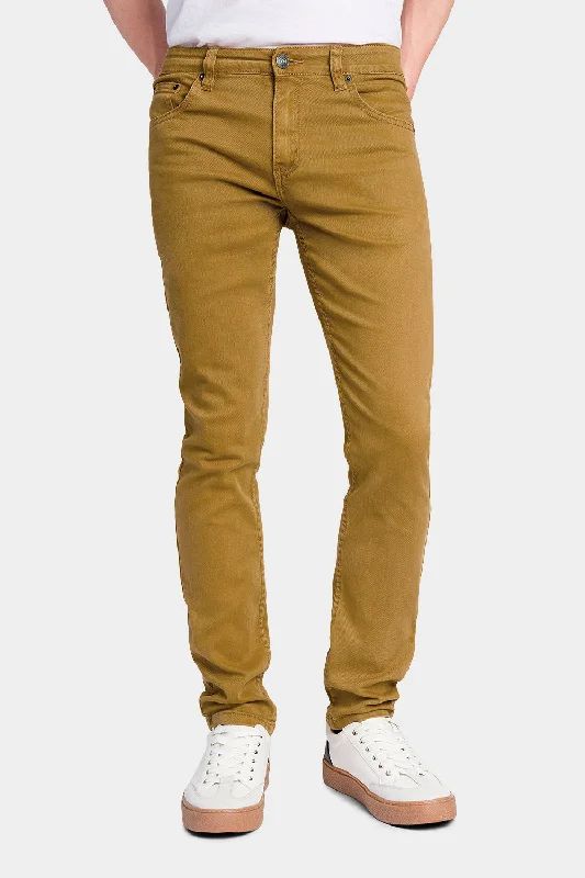 Men's Essential Skinny Fit Colored Jeans (Dark Wheat)