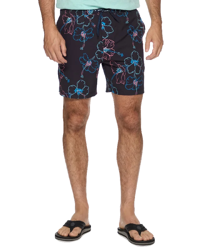 AUBURNDALE TROPICAL PRINT SWIM SHORT - 6.5” INSEAM