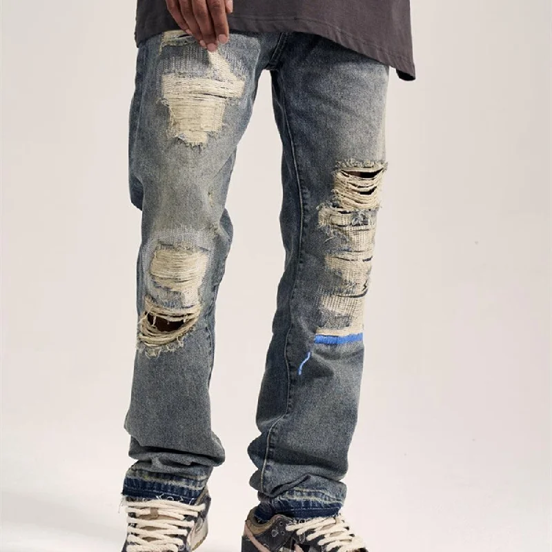 MAXIME  Blue Line Washed Distressed Men's