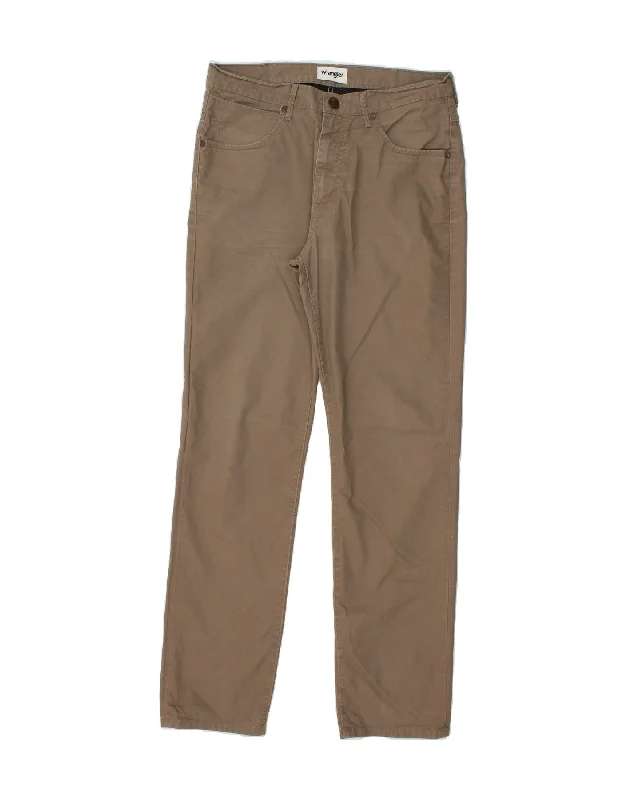 WRANGLER Mens Arizona Straight Casual Trousers W32 L32  Beige Cotton