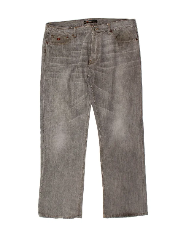 ENERGIE Mens Straight Jeans W40 L34  Grey Cotton