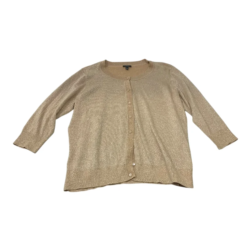 Top Long Sleeve By Talbots In Gold, Size: 1x