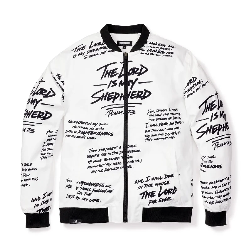 Psalm 23 Bomber Jacket - White (Limited Edition)