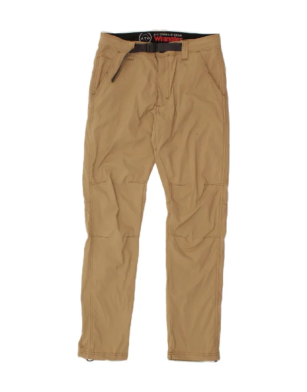 WRANGLER Mens Slim Chino Trousers W31 L32 Beige Polyamide