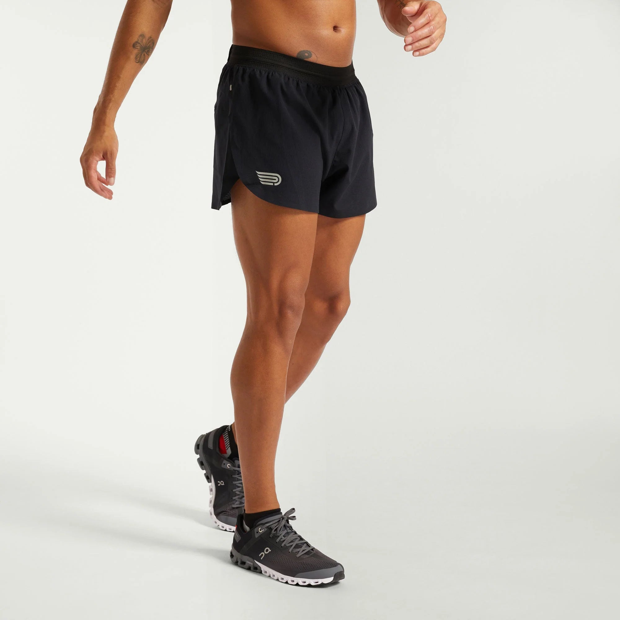 Pressio Men’s Run Elite 3’ Short - BLK/SLV