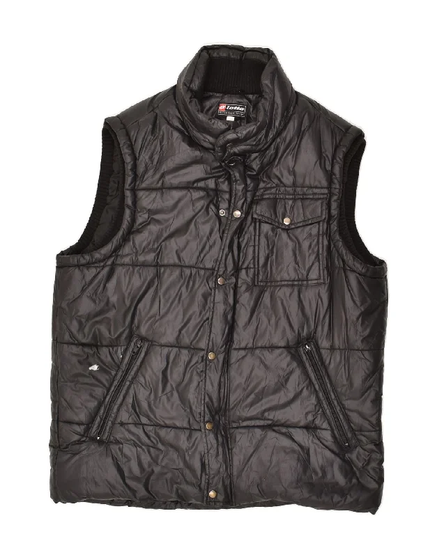 LOTTO Mens Padded Gilet UK 40 Large Black Polyester