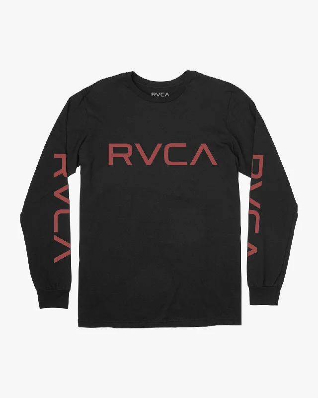 Big RVCA Long Sleeve Tee - Black/Baked Apple