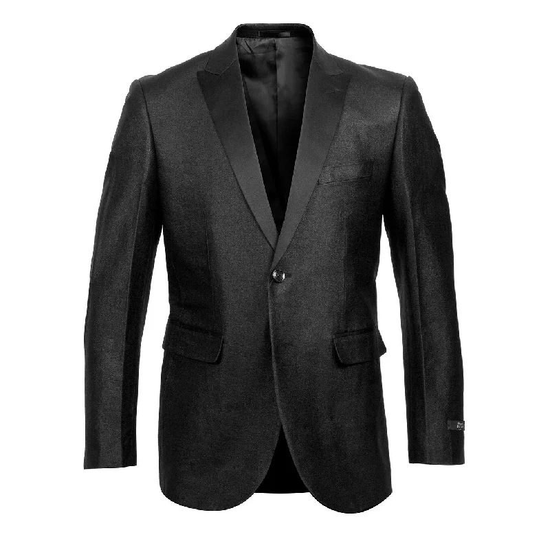 Mens Blazer Fashion Jacket Modern Fit Satin Peak Blazer Jackets