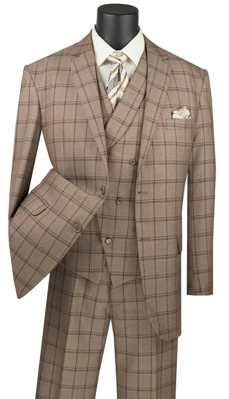 Vinci Men Suit V2RW-12C-Khaki