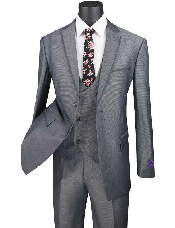 Vinci Men Suit MV2B-1C-Charcoal