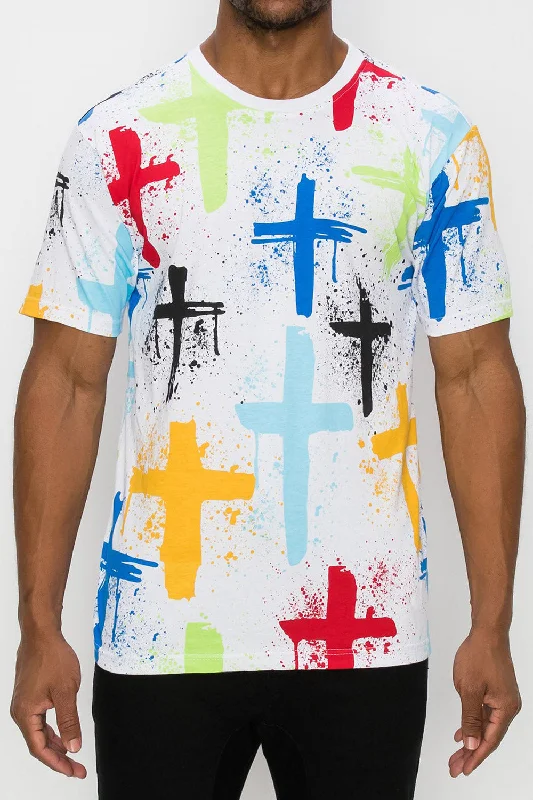 Painted Crosses Graphic T-Shirt