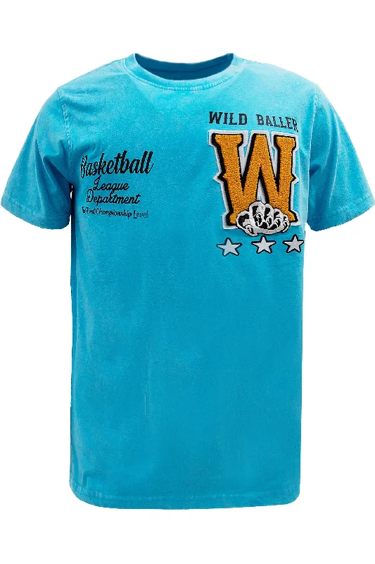 Men's Wild Baller Chenille Patch Graphic T-Shirt