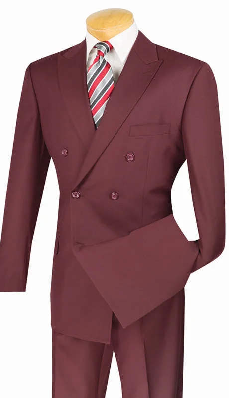 Vinci Men Suit DC900-1C-Burgundy