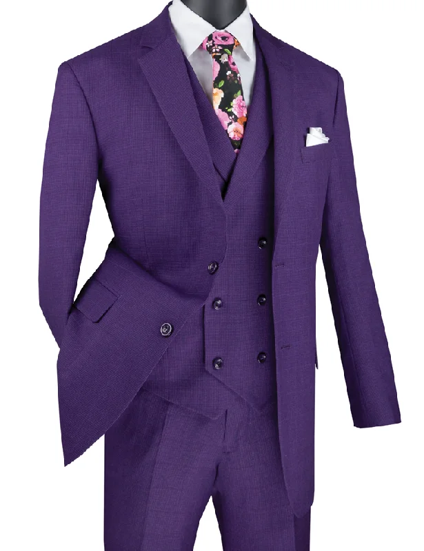 Vinci Men Suit V2RW-13C-Purple