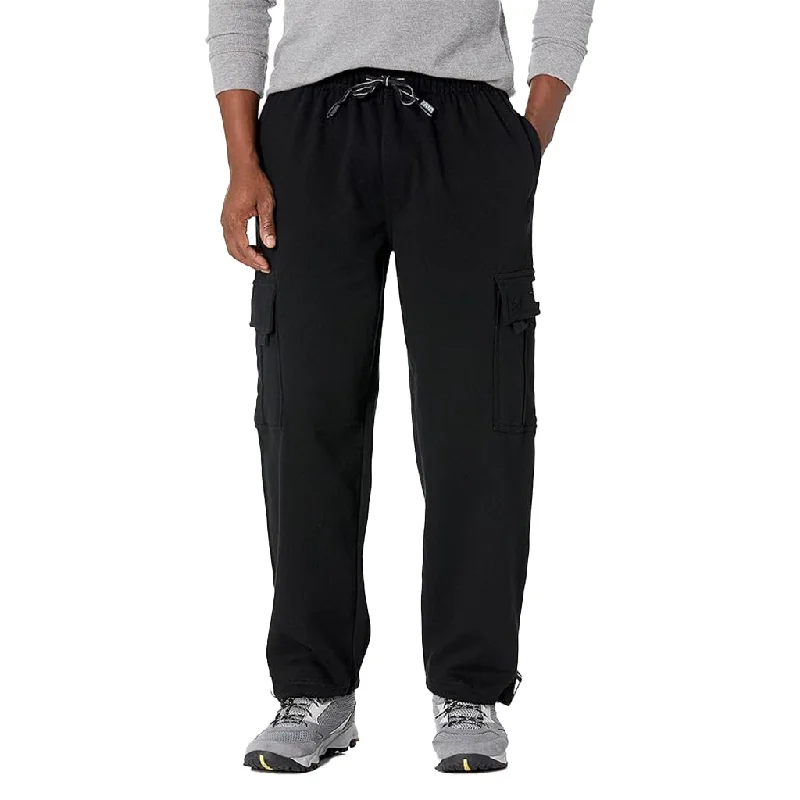 Men's Heavyweight Fleece Cargo Pants Black