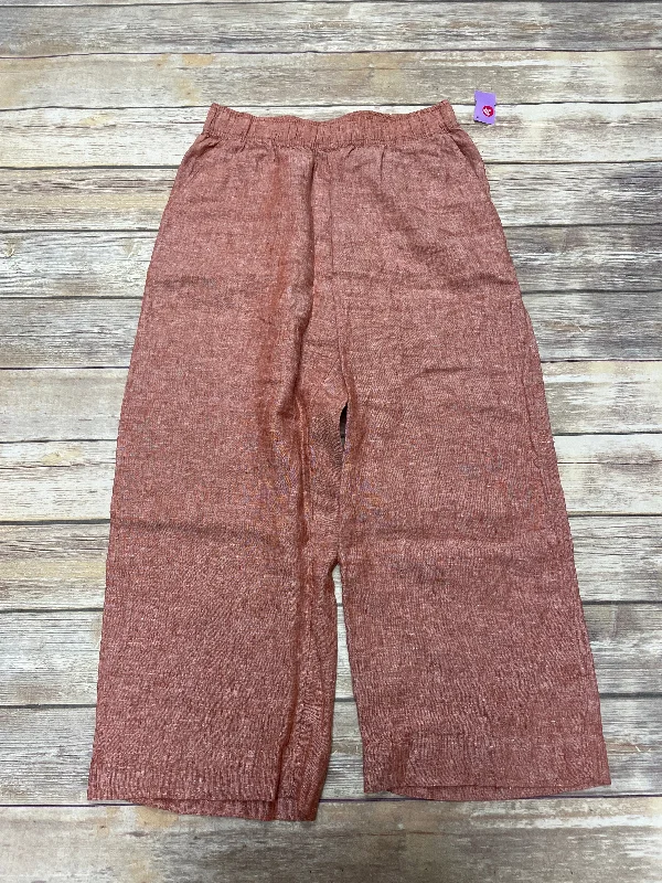 Pants Linen By Tahari By Arthur Levine In Red, Size: L