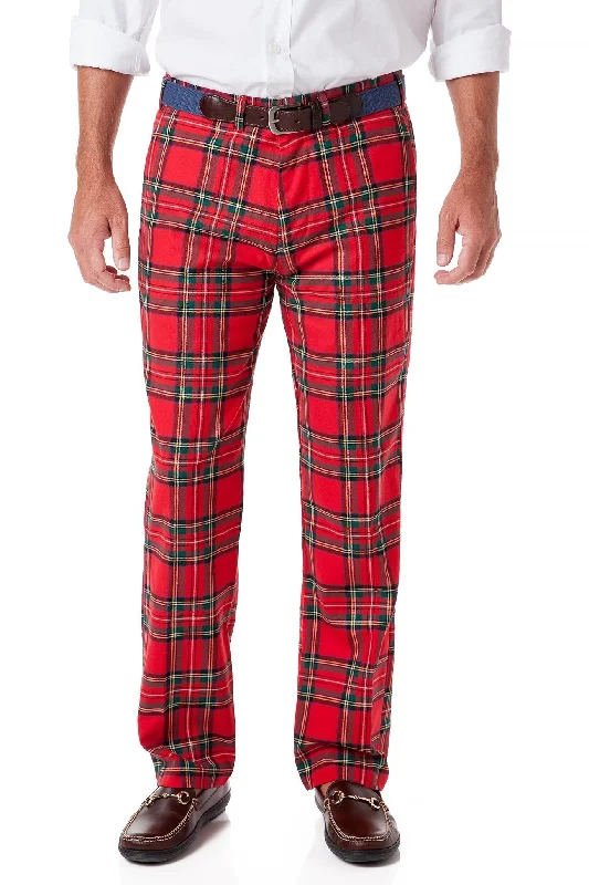 Harbor Pant Stretch Twill Royal Stewart Tartan Plaid