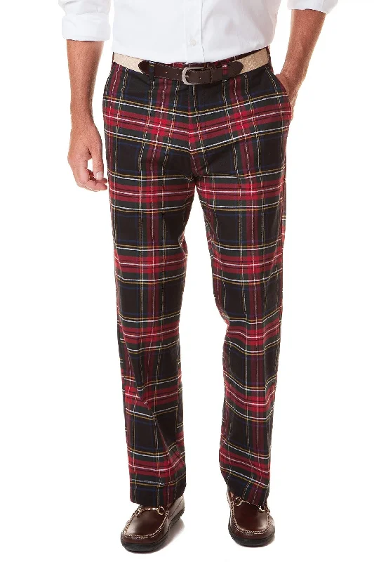 Harbor Pant Stretch Twill Black Stewart Tartan Plaid