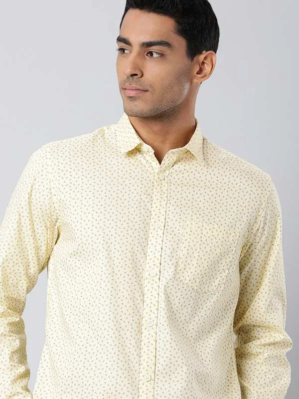 Men Printed Full Sleeve Cotton Stretch Shirt