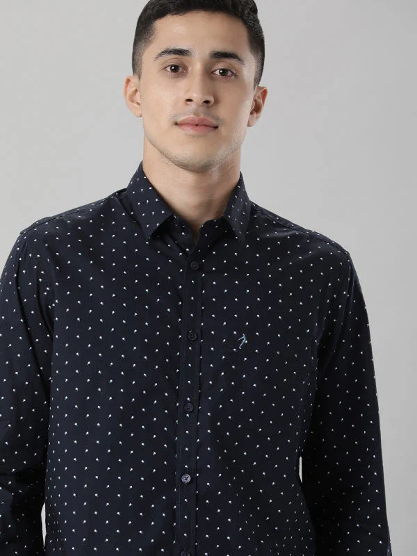 Men Printed Full Sleeve Cotton Stretch Shirt