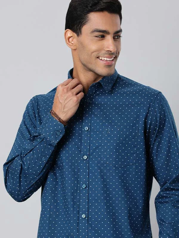 Men Printed Full Sleeve Cotton Stretch Shirt