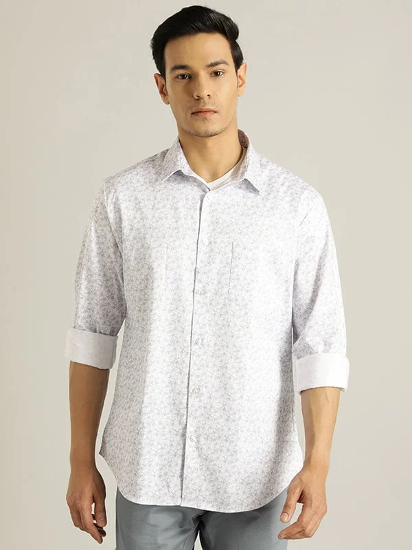 Men Printed Full Sleeve Cotton Stretch Shirt